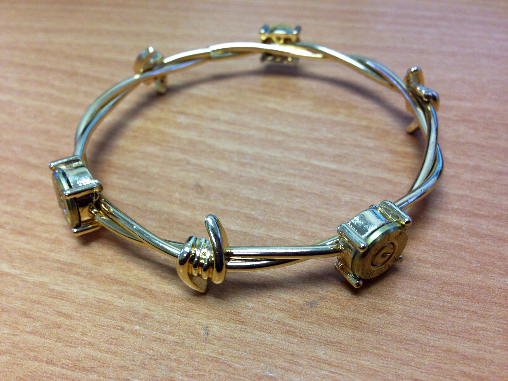 Barbed Wire Bullet Bangle